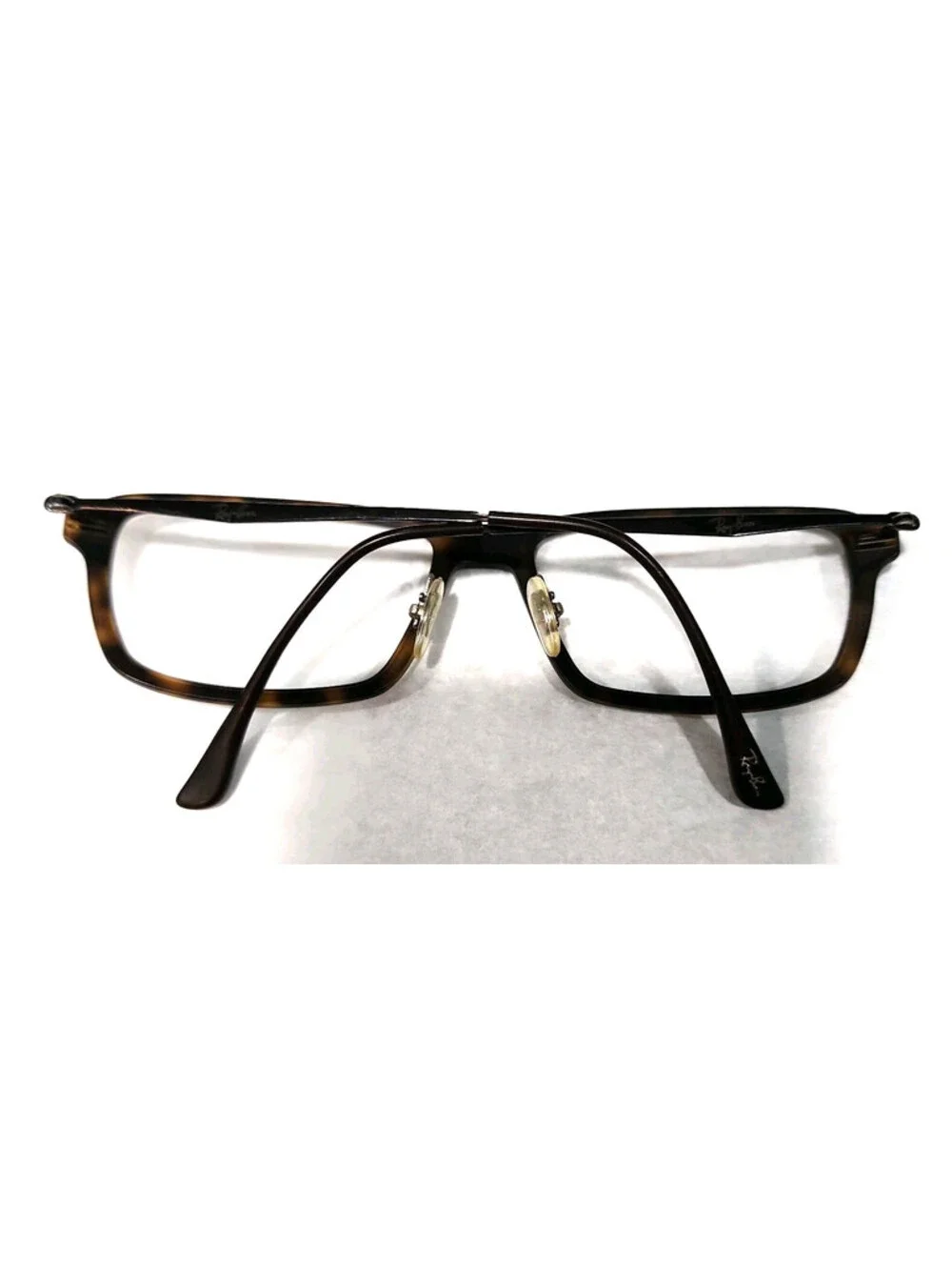 Ray Ban RB7038 5200 Lightray Tortoise Square Eyeglasses 53-16 135 Italy